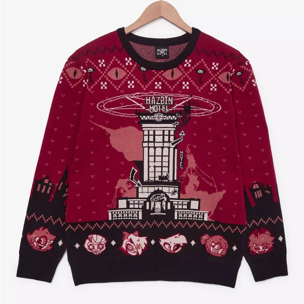 Unisex Hazbin Hotel Holiday Sweater — BoxLunch Exclusive